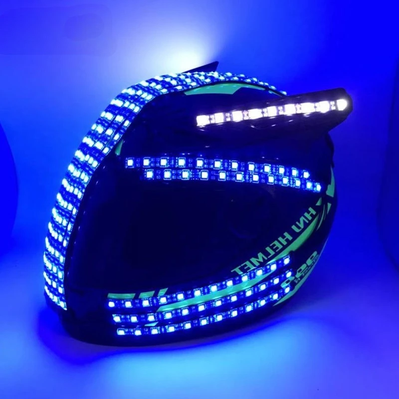 LED Glowing Helmet Rock Punk Fluorescent Flashing Helmet Mask Party Nightclub Stage Performance Prop Cosplay Headwear
LED Glowing Helmet Rock Punk Fluorescent Flashing Helmet Mask Party Nightclub Stage Performance Prop Cosplay Headwear