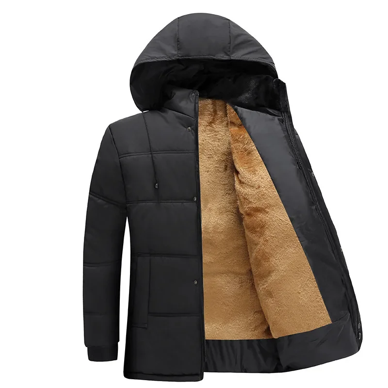 Men's New Black Cotton Jacket Men's New Warm and Cold Resistant Plus Velvet Top Men's Casual Loose Hooded Jacket Jacket
Men's New Black Cotton Jacket Men's New Warm and Cold Resistant Plus Velvet Top Men's Casual Loose Hooded Jacket Jacket