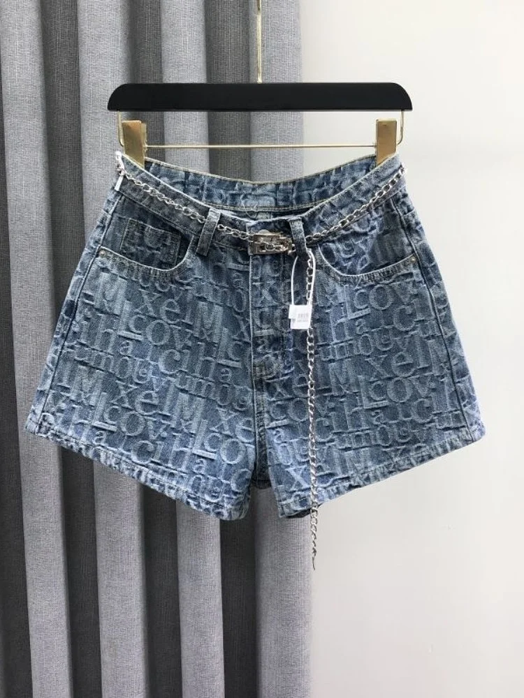 Women's High Waisted A-line Denim Shorts Chic letter Print 2025 Summer New Fashion Loose A-line Wide Leg Hot Pants Beach Shorts
Women's High Waisted A-line Denim Shorts Chic letter Print 2025 Summer New Fashion Loose A-line Wide Leg Hot Pants Beach Shorts