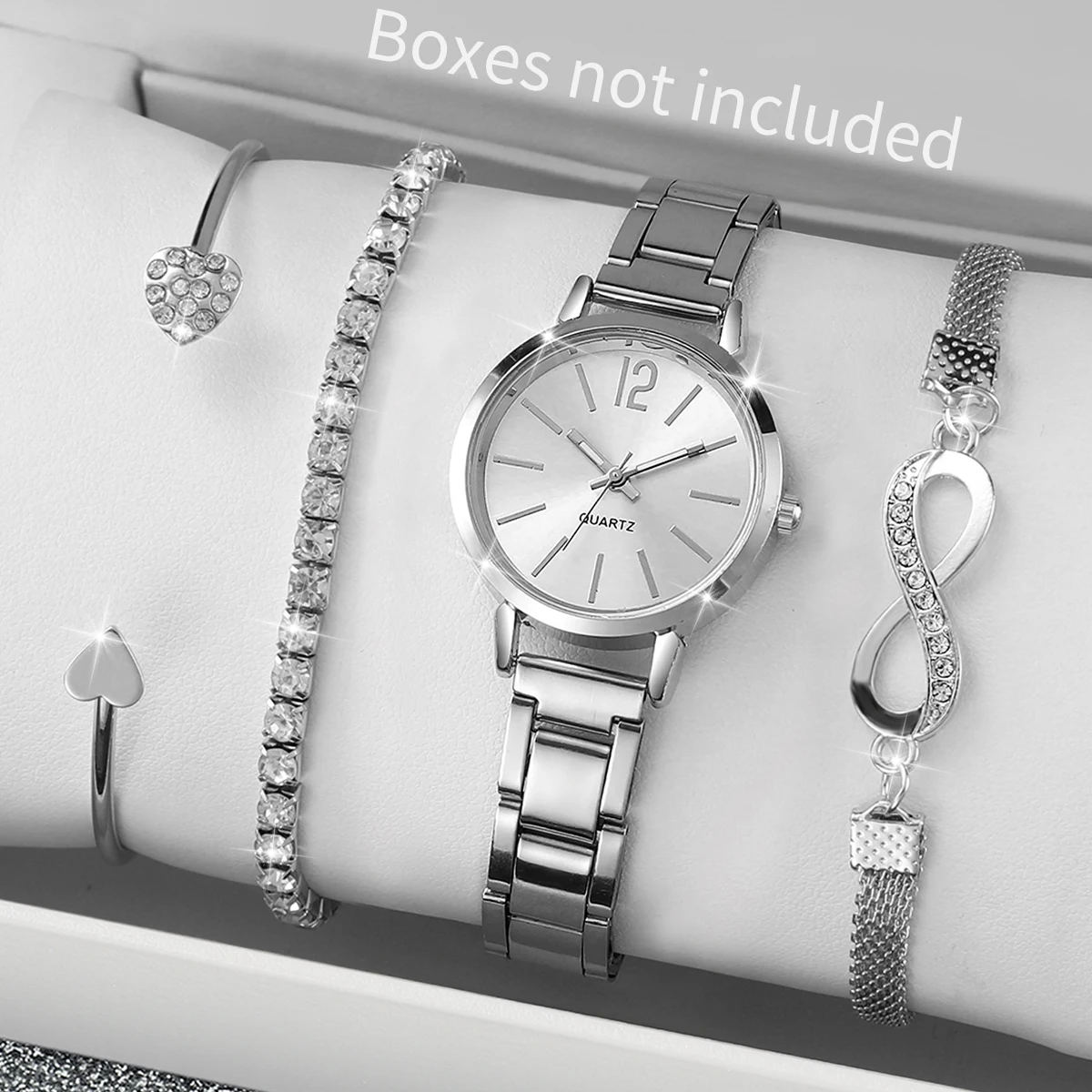 Ladies' Watch Temperament Steel Belt Ladies' Watch Fashion Simplicity Trendy Ladies' Quartz Watch Bracelet Set
Ladies' Watch Temperament Steel Belt Ladies' Watch Fashion Simplicity Trendy Ladies' Quartz Watch Bracelet Set
