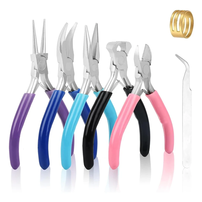 Jewelry Pliers, 5 Pack Jewelry Making Pliers Tools End Nipper Pliers And Wire Cutter For Jewelry Repair Crafts
Jewelry Pliers, 5 Pack Jewelry Making Pliers Tools End Nipper Pliers And Wire Cutter For Jewelry Repair Crafts