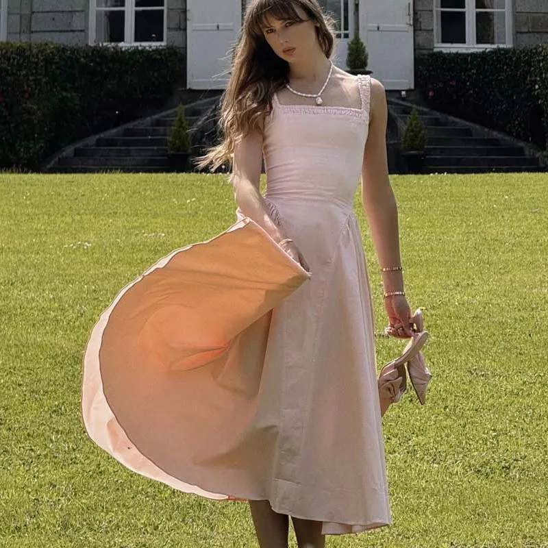 YENKYE Sexy Elegant Pink Tank Dress New Women Square Neck Low Waist Pleated Hem A-line Midi Summer Party Dresses 2025 Robe
YENKYE Sexy Elegant Pink Tank Dress New Women Square Neck Low Waist Pleated Hem A-line Midi Summer Party Dresses 2025 Robe