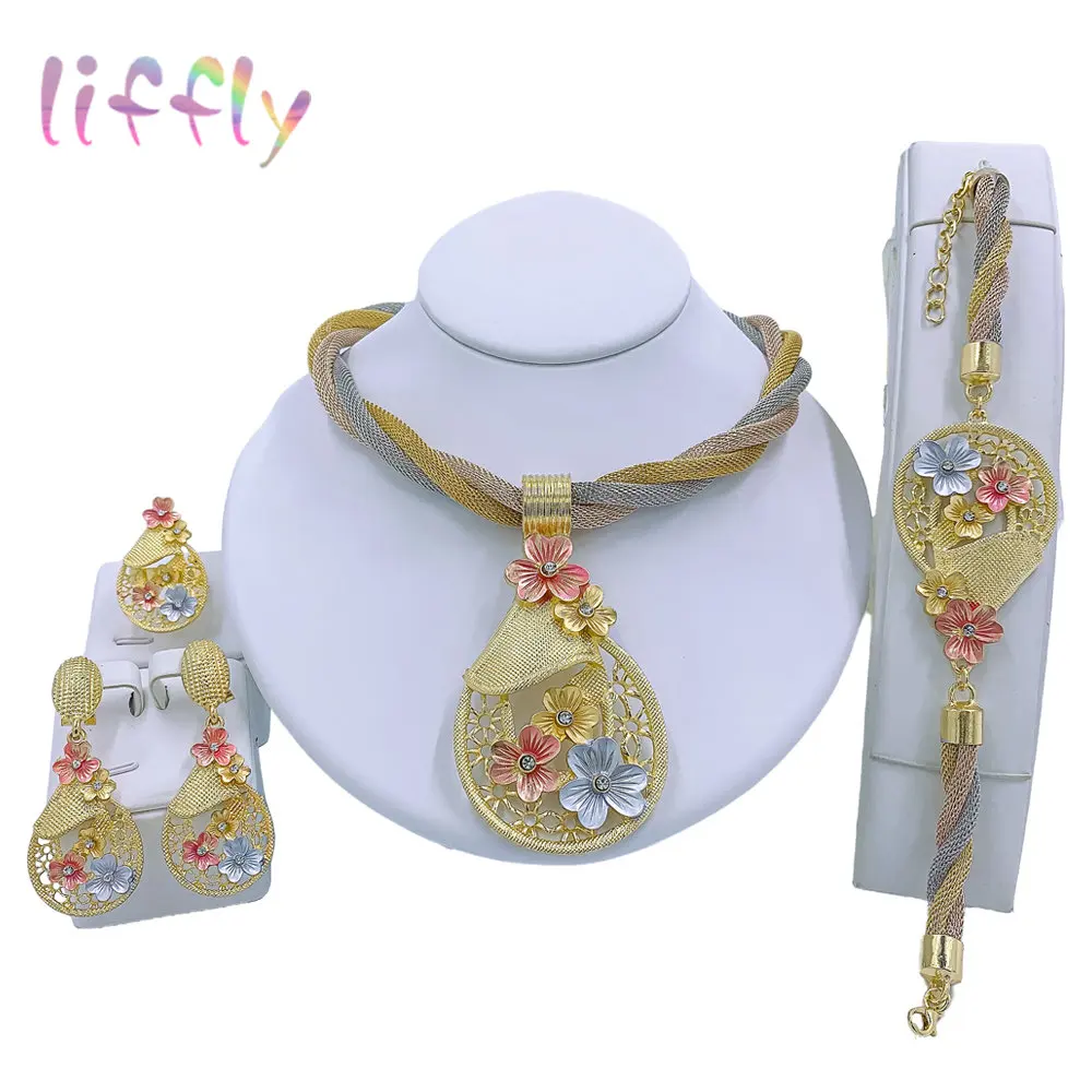 New Jewelry Set Colorful Flower Tassel Necklace Bracelet Party Earrings Pendant Ring Accessories Girl Christmas Gift
New Jewelry Set Colorful Flower Tassel Necklace Bracelet Party Earrings Pendant Ring Accessories Girl Christmas Gift