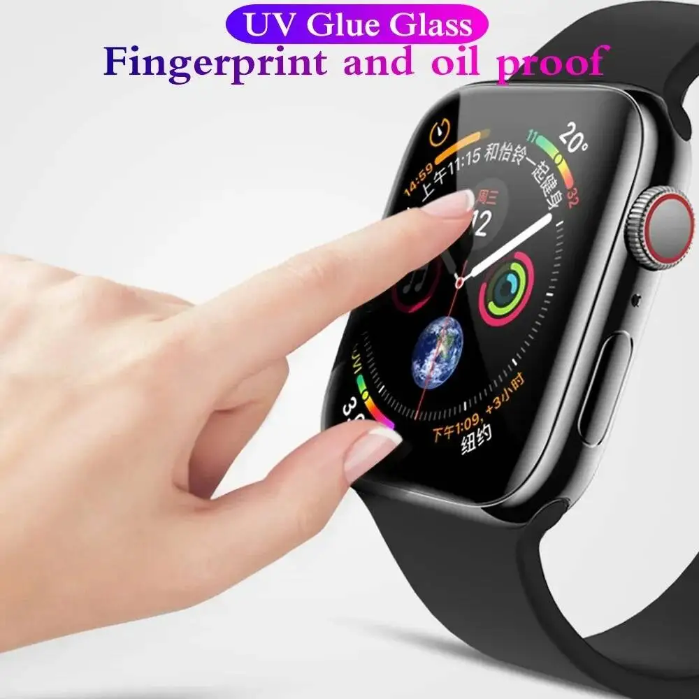 3D Curved UV Liquid Tempered glass for Apple Watch Series 1 2 3 4 Screen Protector For Iwatch 38 40 42 44 Mm Full Glue Glass
3D Curved UV Liquid Tempered glass for Apple Watch Series 1 2 3 4 Screen Protector For Iwatch 38 40 42 44 Mm Full Glue Glass