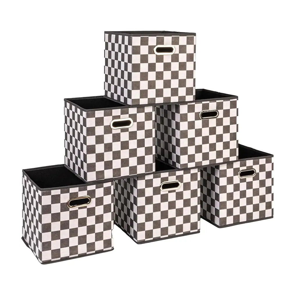 Складные тканевые контейнеры для хранения, 6 штук – 11x11x11, штабелируемые, из нетканого материала, с боковыми стенками из ДСП и ручками с люверсами – для шкафа, дома
Складные тканевые контейнеры для хранения, 6 штук – 11x11x11, штабелируемые, из нетканого материала, с боковыми стенками из ДСП и ручками с люверсами – для шкафа, дома