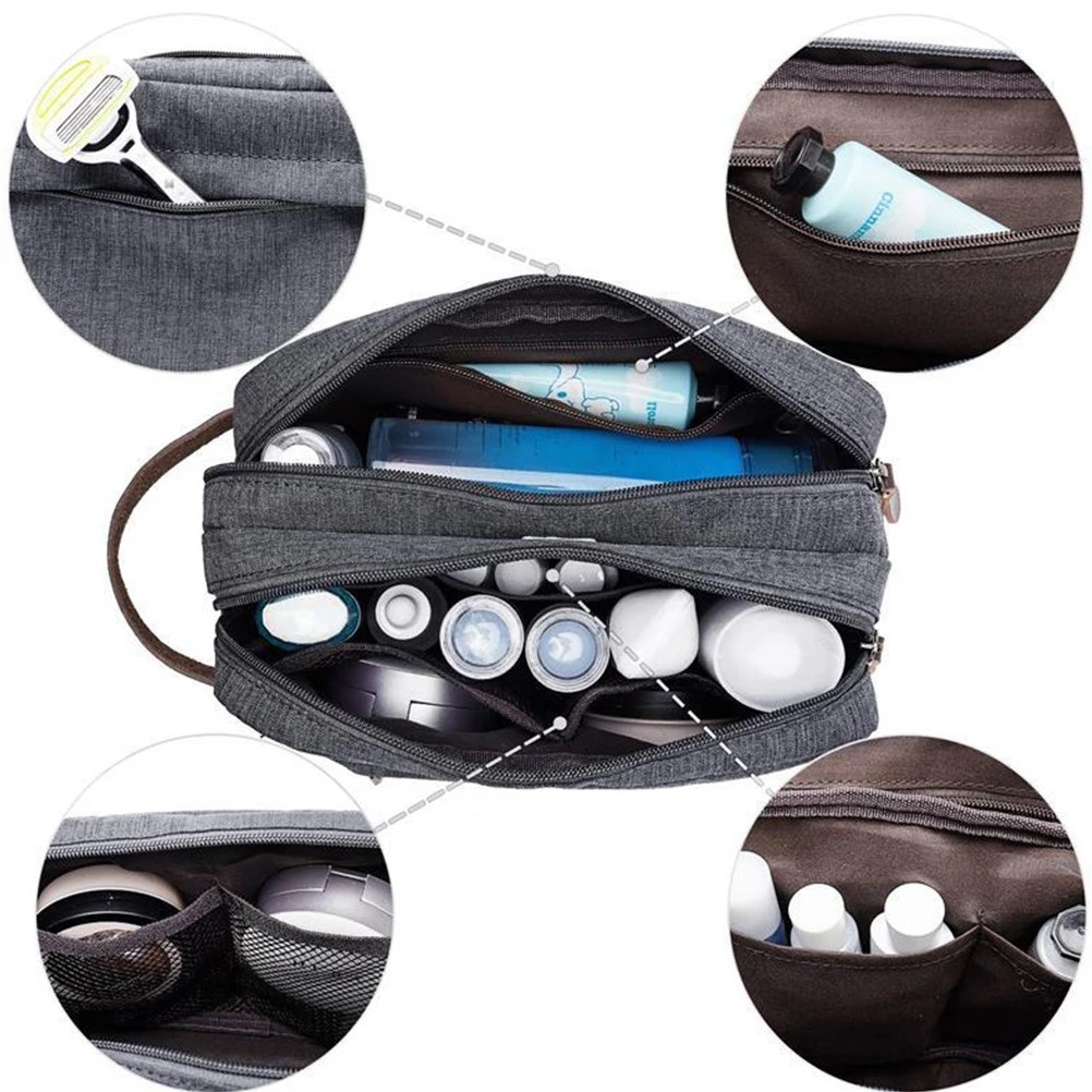 Waterproof Nylon Cosmetics Bag Practical Toiletry Storage Bag For Travel Makeup Grey
Waterproof Nylon Cosmetics Bag Practical Toiletry Storage Bag For Travel Makeup Grey