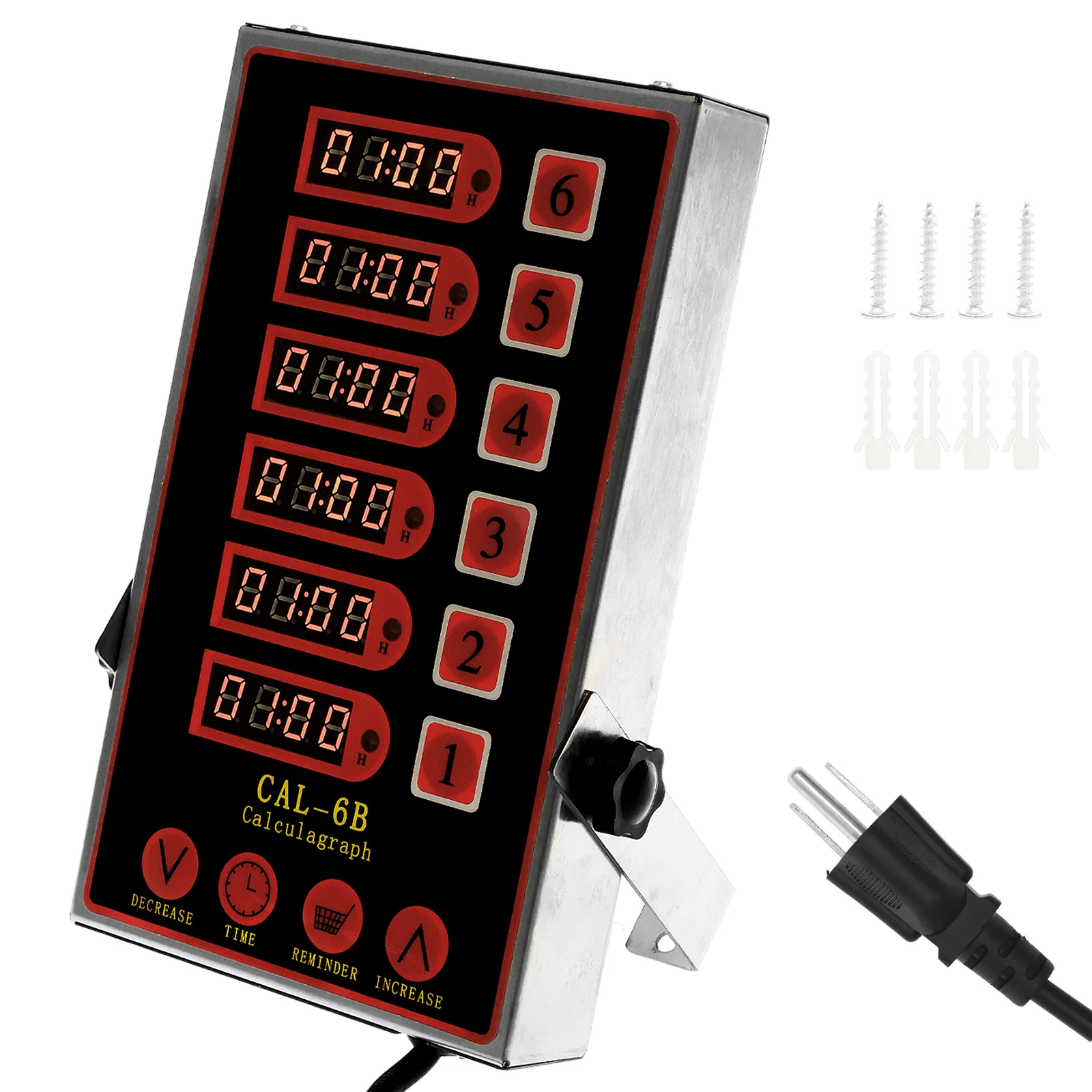 Stainless Steel Kitchen Timers for Cooking 4/6 Channel Kitchen Timer Restaurant Kitchen Supplies Digital LED Chef Cooking Timer
Stainless Steel Kitchen Timers for Cooking 4/6 Channel Kitchen Timer Restaurant Kitchen Supplies Digital LED Chef Cooking Timer