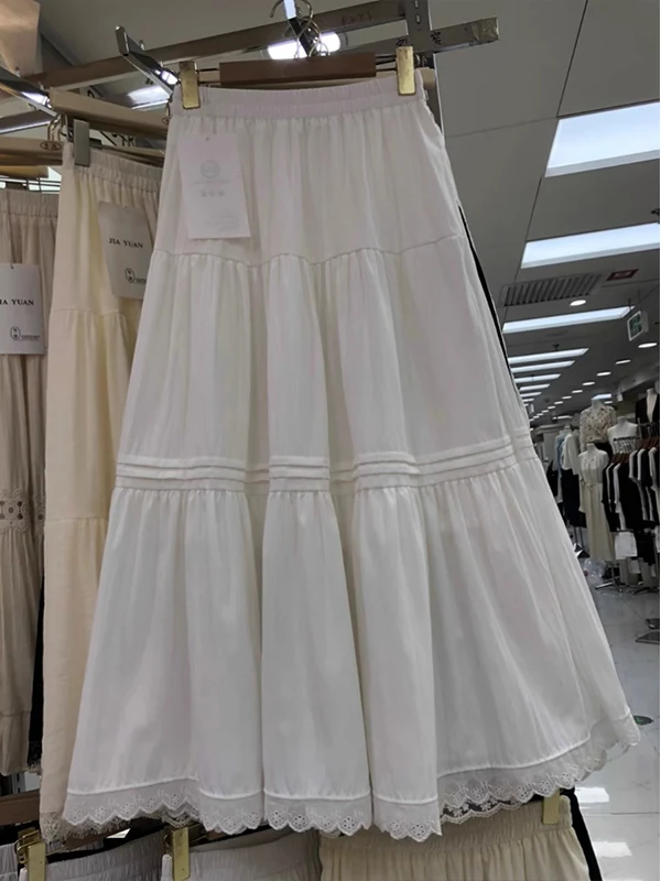 Юбка с кружевной отделкой и высокой талией, женская летняя новая эластичная утягивающая расклешенная юбка-тортик, юбка-трапеция, универсальная юбка-миди
Юбка с кружевной отделкой и высокой талией, женская летняя новая эластичная утягивающая расклешенная юбка-тортик, юбка-трапеция, универсальная юбка-миди