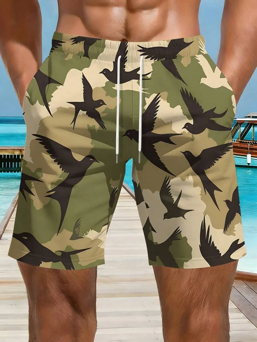 Mens Camouflage Bird Print Beach Shorts Casual Outdoor Summer Wear
Mens Camouflage Bird Print Beach Shorts Casual Outdoor Summer Wear