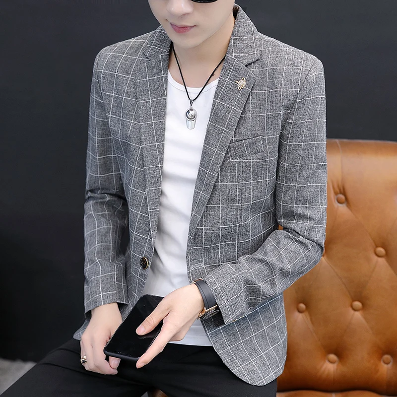 Plaid Men's Casual Slim Fit Faionable Autumn Coat Single Button up irt Long Sve Stand Edition Urban Sle Faionable
Plaid Men's Casual Slim Fit Faionable Autumn Coat Single Button up irt Long Sve Stand Edition Urban Sle Faionable