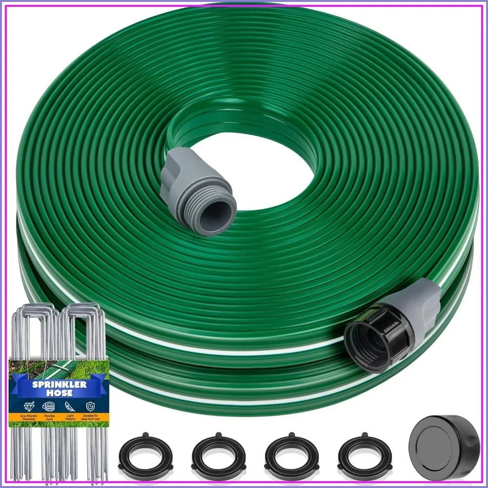 50FT Heavy Duty Sprinkler Hose with Holes - Efficient Watering System for Lawn and Garden with Staples
50FT Heavy Duty Sprinkler Hose with Holes - Efficient Watering System for Lawn and Garden with Staples