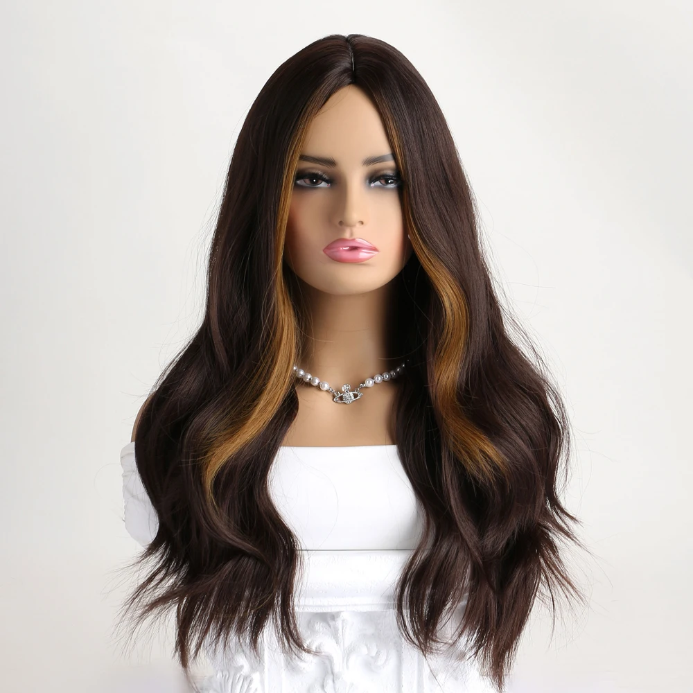 26-дюймовый длинный парик Синтетический темно-коричневый для женщин Парики с естественной волной с челкой Искусственные волосы Термостойкое волокно для повседневного Хэллоуина
26-дюймовый длинный парик Синтетический темно-коричневый для женщин Парики с естественной волной с челкой Искусственные волосы Термостойкое волокно для повседневного Хэллоуина