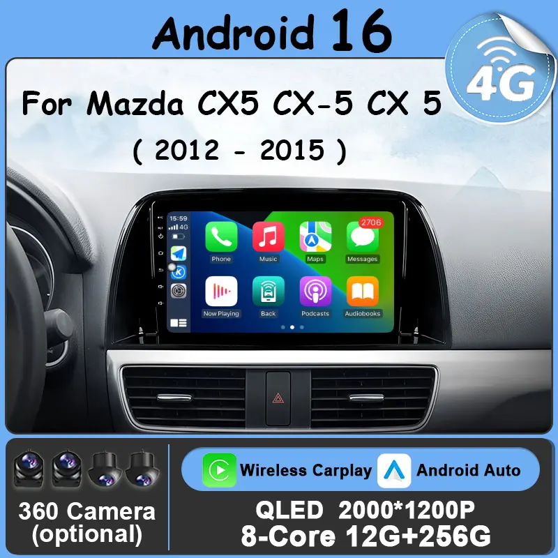 9 inch Android 16 Car Radio for Mazda CX5 CX-5 CX 5 2012 - 2015 Carplay Multimedia Player Split Screen Navigation GPS Video DSP
9 inch Android 16 Car Radio for Mazda CX5 CX-5 CX 5 2012 - 2015 Carplay Multimedia Player Split Screen Navigation GPS Video DSP