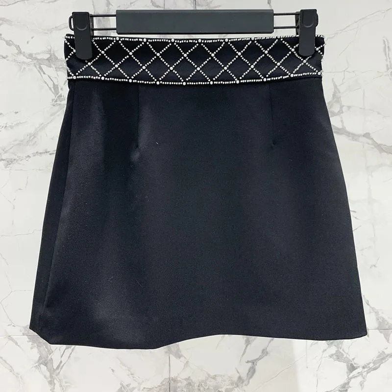 Fashion Sexy High Waist Bag Hip Skirts Women Classic Simple Beaded Design Mini A-Line Skirts Summer New High End Clothes Runway
Fashion Sexy High Waist Bag Hip Skirts Women Classic Simple Beaded Design Mini A-Line Skirts Summer New High End Clothes Runway
