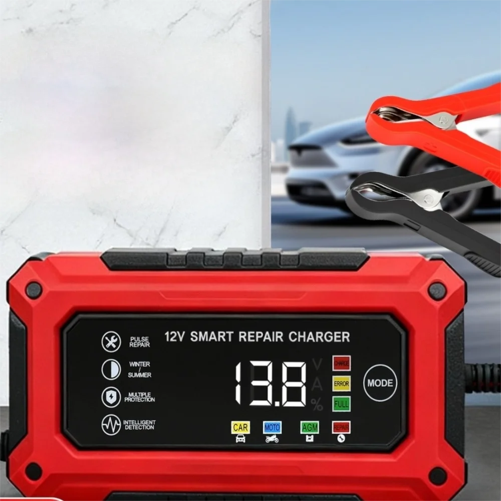 Plastic Battery Repair Charger LCD Display Smart Intelligent Car Battery Charger 12V 6A Motorcycle Battery Charging Unit
Plastic Battery Repair Charger LCD Display Smart Intelligent Car Battery Charger 12V 6A Motorcycle Battery Charging Unit
