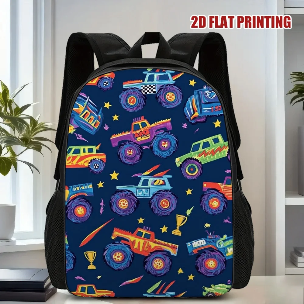 1 Monster Truck Race 2D Flat Printed Backpack - Lightweight Durable Polyester School Ba, Removable Shoulder Strap for Daily
1 Monster Truck Race 2D Flat Printed Backpack - Lightweight Durable Polyester School Ba, Removable Shoulder Strap for Daily