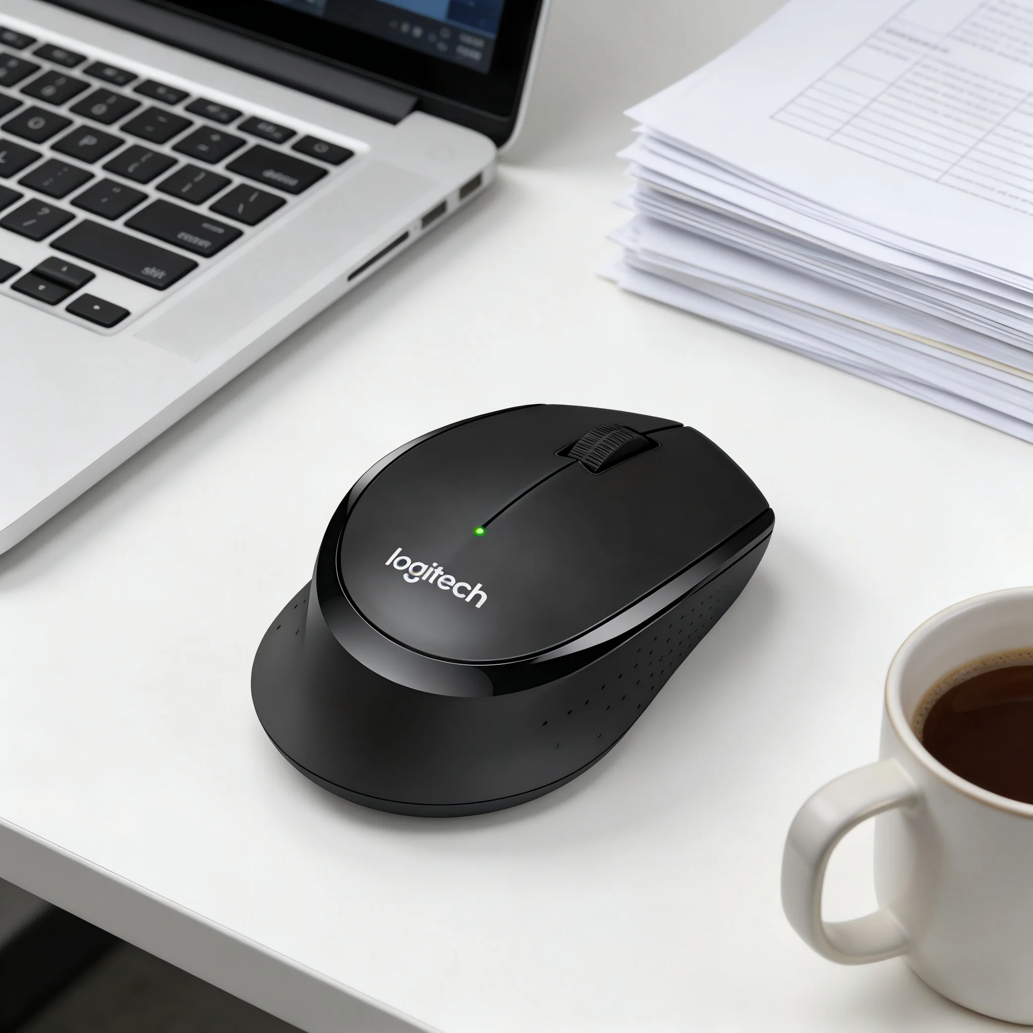 M330 Wireless Mouse 2.4G Mini USB Receiver Stable Signal Right-Hand Ergonomic