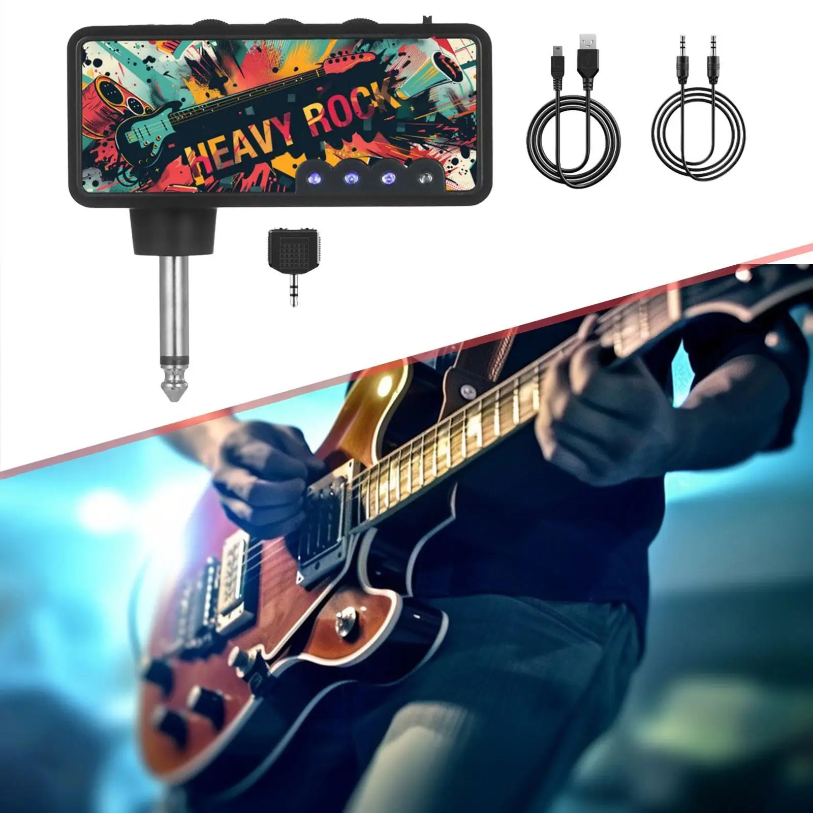Guitar Headphone Amp Guitar Headphone Amplifier Equipment Mini Practice Amplifier for Recording Creativity Practice Accessories
Guitar Headphone Amp Guitar Headphone Amplifier Equipment Mini Practice Amplifier for Recording Creativity Practice Accessories