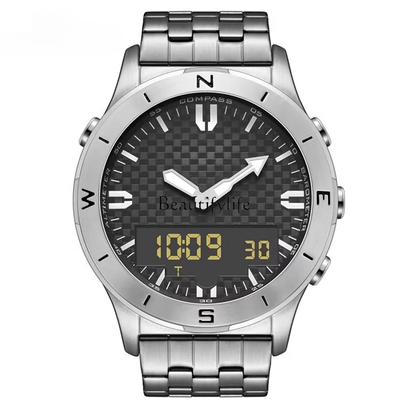 Waterproof multi-function watch, height air pressure compass 50M waterproof swimming luminous alarm clock stopwatch
Waterproof multi-function watch, height air pressure compass 50M waterproof swimming luminous alarm clock stopwatch
