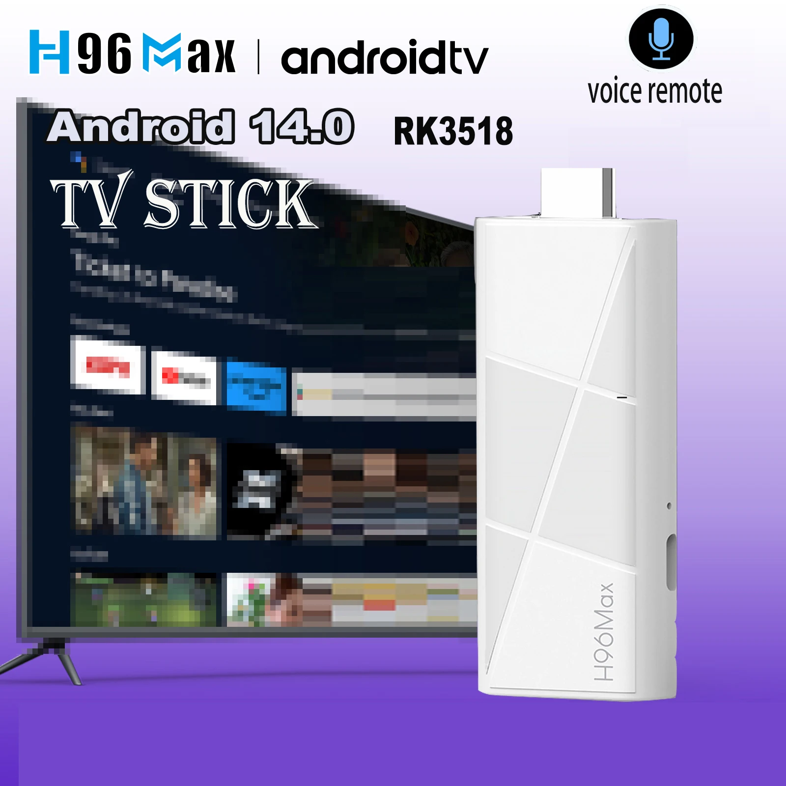 H96 MAX Smart Android 14.0 TV Stick RK3518 Quad Core 4K HDR Wifi6 BT5.4 BT ROM 16G RAM 4GB
H96 MAX Smart Android 14.0 TV Stick RK3518 Quad Core 4K HDR Wifi6 BT5.4 BT ROM 16G RAM 4GB
