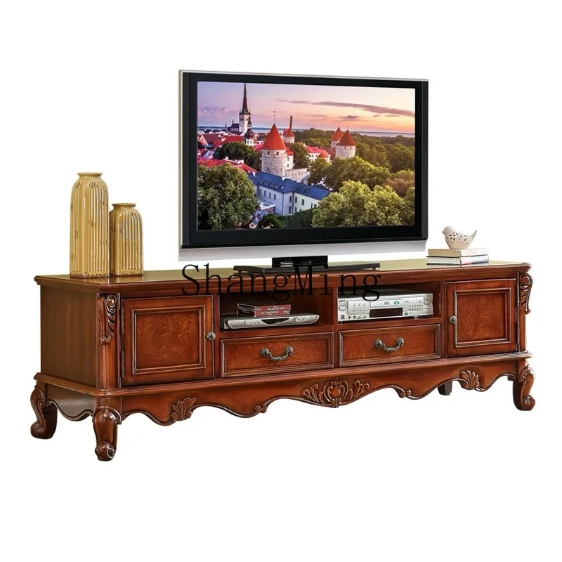 CL solid wood TV cabinet combination simple living room audio-visual storage glass display cabinet
CL solid wood TV cabinet combination simple living room audio-visual storage glass display cabinet