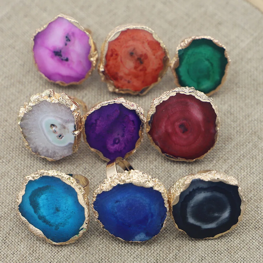 Natural Stones Irregular Crystal Druzy RingsSemi Precious Reiki Healing Embryo Agate Jewelry Accessories Party Gifts for Women
Natural Stones Irregular Crystal Druzy RingsSemi Precious Reiki Healing Embryo Agate Jewelry Accessories Party Gifts for Women