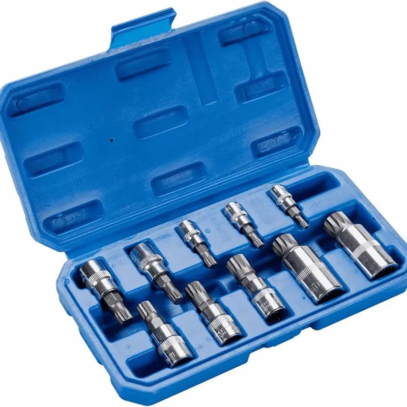10PCS High Quality 12 Point Triple Square Spline Bit Socket Set M4-M18 Chrome Vanadium Steel Socket Wrench Automotive Tool Kit
10PCS High Quality 12 Point Triple Square Spline Bit Socket Set M4-M18 Chrome Vanadium Steel Socket Wrench Automotive Tool Kit
