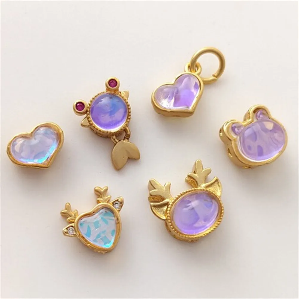 Ancient Copper Plated Matte Gold Inlaid Imitation Moonlight Stone Goldfish Separated Beads Peach Heart Shaped Pendant Accessorie
Ancient Copper Plated Matte Gold Inlaid Imitation Moonlight Stone Goldfish Separated Beads Peach Heart Shaped Pendant Accessorie