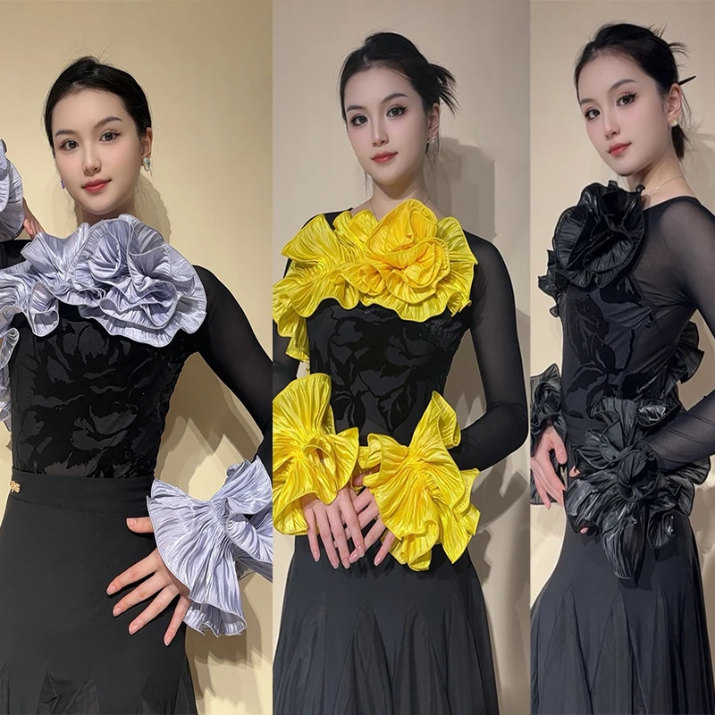 Design Sense Ballroom Dance Performance Tops Women Waltz Dance Costume Rumba Latin Dance Leotards Competition Clothing BL15767
Design Sense Ballroom Dance Performance Tops Women Waltz Dance Costume Rumba Latin Dance Leotards Competition Clothing BL15767