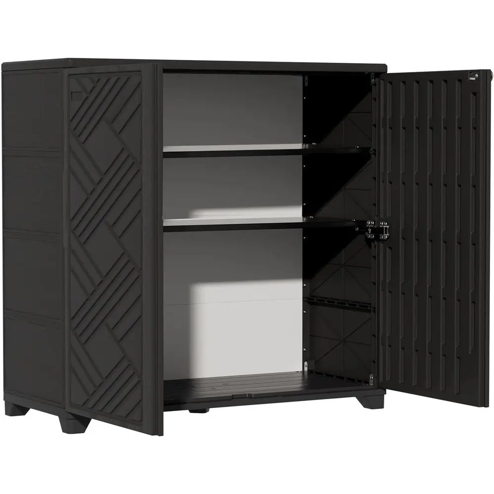 Weatherproof Plastic Outdoor Storage Cabinet, 34x15x34, with 2 Shelves, Ideal for Garden, Balcony, and Bathroom Use
Weatherproof Plastic Outdoor Storage Cabinet, 34x15x34, with 2 Shelves, Ideal for Garden, Balcony, and Bathroom Use