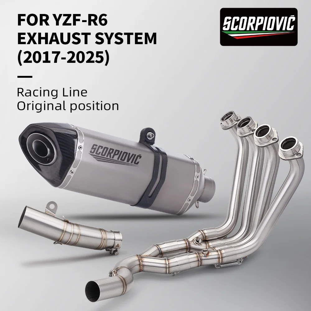 Для R6 2006-2025 мотоциклетная полная выхлопная система Escape Slip On 60 мм глушитель передняя труба модифицированный глушитель из титанового сплава
Для R6 2006-2025 мотоциклетная полная выхлопная система Escape Slip On 60 мм глушитель передняя труба модифицированный глушитель из титанового сплава