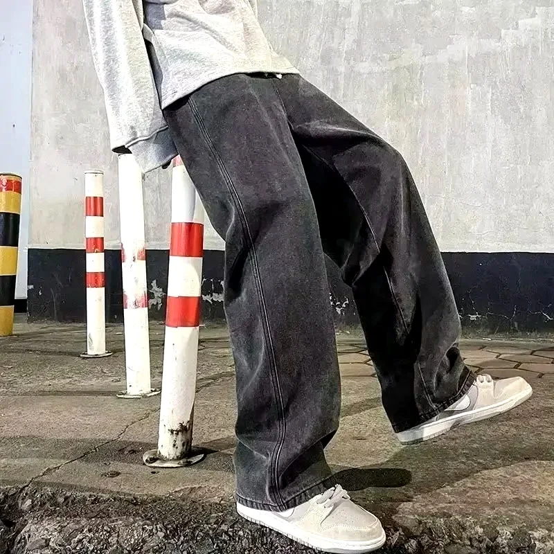 2026 New Streetwear Loose Jeans Men Korean Style Fashion Loose Straight Wide Leg Pants Men's Brand Clothing Black Light Blue
2026 New Streetwear Loose Jeans Men Korean Style Fashion Loose Straight Wide Leg Pants Men's Brand Clothing Black Light Blue