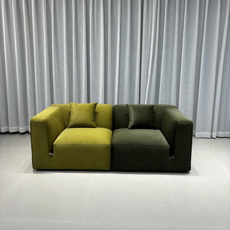 Retro tofu blocks medieval sofa living room small apartment simple
Retro tofu blocks medieval sofa living room small apartment simple