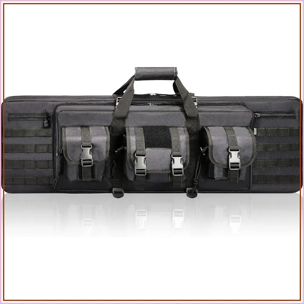 36 42 48 Inch Double Rifle Case, Tactical Soft Padded Backpack for Hunting & Shooting Range, Heavy-Duty Storage Gun Bag for 2 Rifles & Pistols with Lockable Zippers & MOLLE System
36 42 48 Inch Double Rifle Case, Tactical Soft Padded Backpack for Hunting & Shooting Range, Heavy-Duty Storage Gun Bag for 2 Rifles & Pistols with Lockable Zippers & MOLLE System