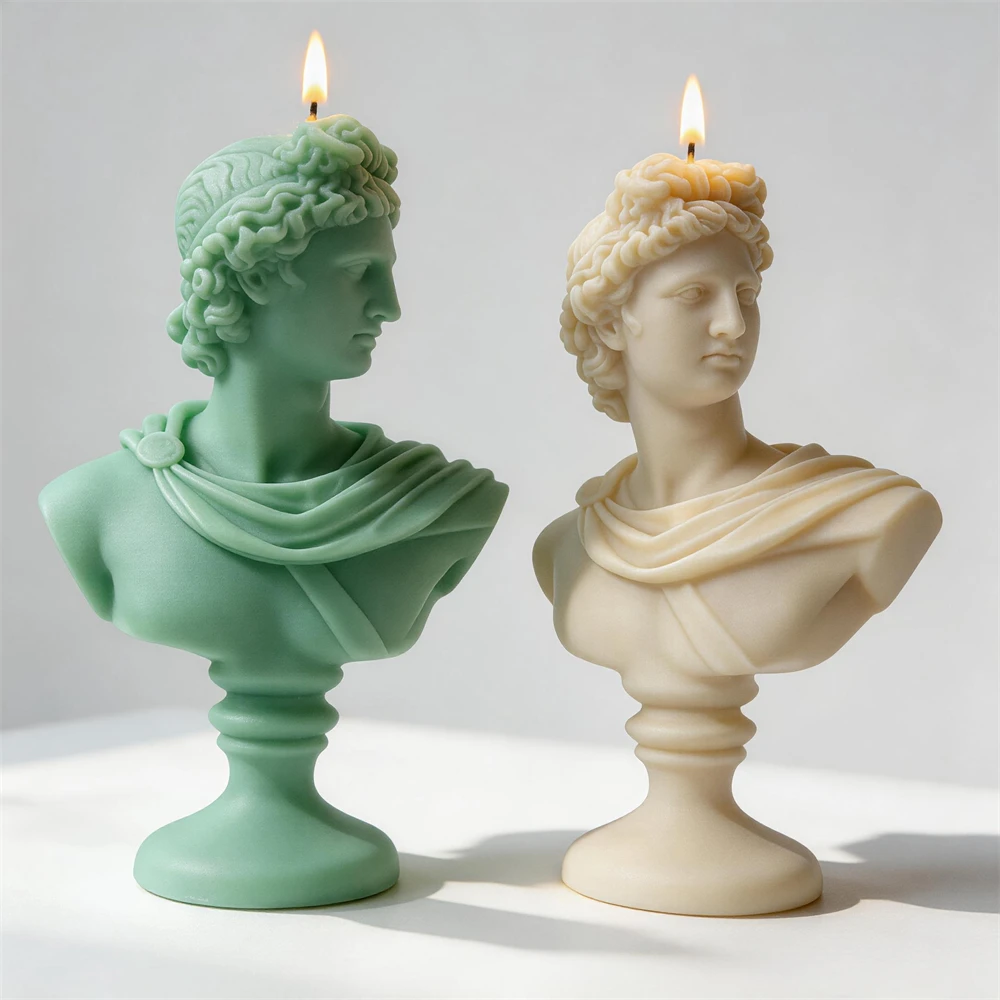 25CM Apollo Head Statue Sculpture Silicone Mold Apollo God of Music Poetry Art Bust Candle Silicone Mold
25CM Apollo Head Statue Sculpture Silicone Mold Apollo God of Music Poetry Art Bust Candle Silicone Mold