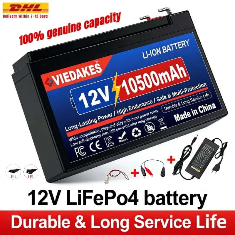 VIEDAKES 12V Battery⚡️ LiFePO4 BMS 배터리 With Charger For Outdoor Camping Stable Output Long Cycle Life Safe Durable✈️
VIEDAKES 12V Battery⚡️ LiFePO4 BMS 배터리 With Charger For Outdoor Camping Stable Output Long Cycle Life Safe Durable✈️