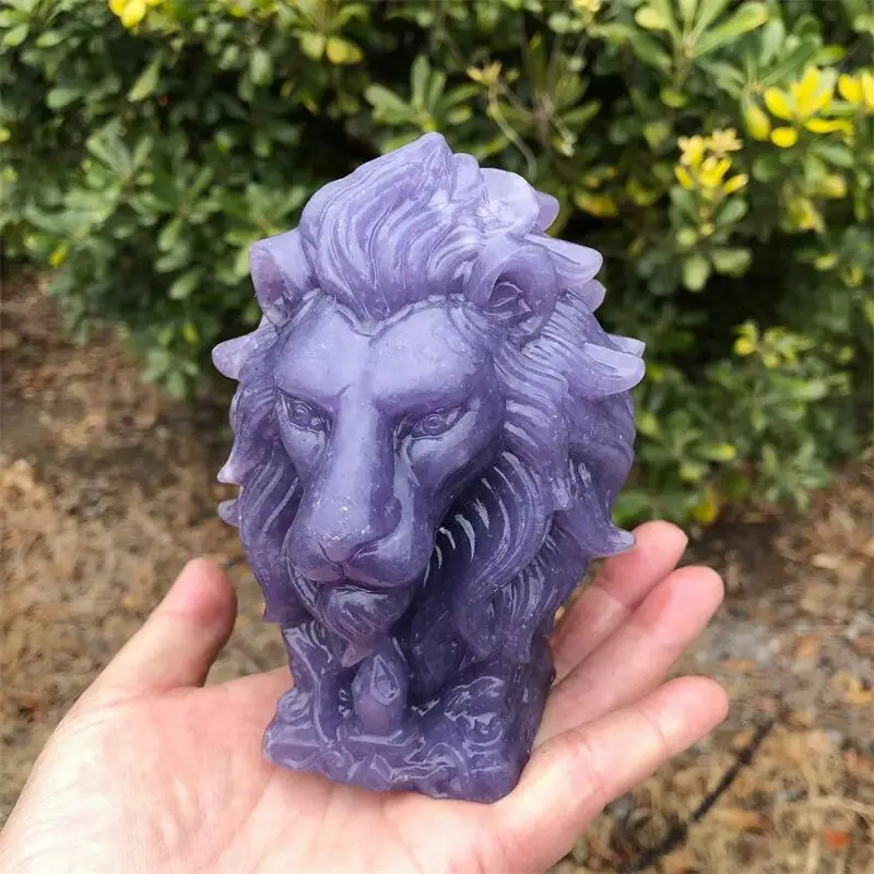 12cm Natural Purple Mica Lion Head Carving Animal Statue Quartz Healing Crystal Craft Christmas Gift
12cm Natural Purple Mica Lion Head Carving Animal Statue Quartz Healing Crystal Craft Christmas Gift