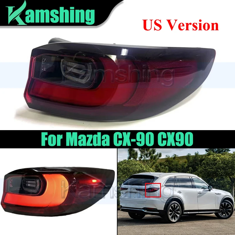Версия для США, задний фонарь заднего бампера для Mazda CX-90 CX90, внешний задний фонарь, задний стоп-сигнал, сигнальный фонарь KMV7-51150 KMV7-51160
Версия для США, задний фонарь заднего бампера для Mazda CX-90 CX90, внешний задний фонарь, задний стоп-сигнал, сигнальный фонарь KMV7-51150 KMV7-51160