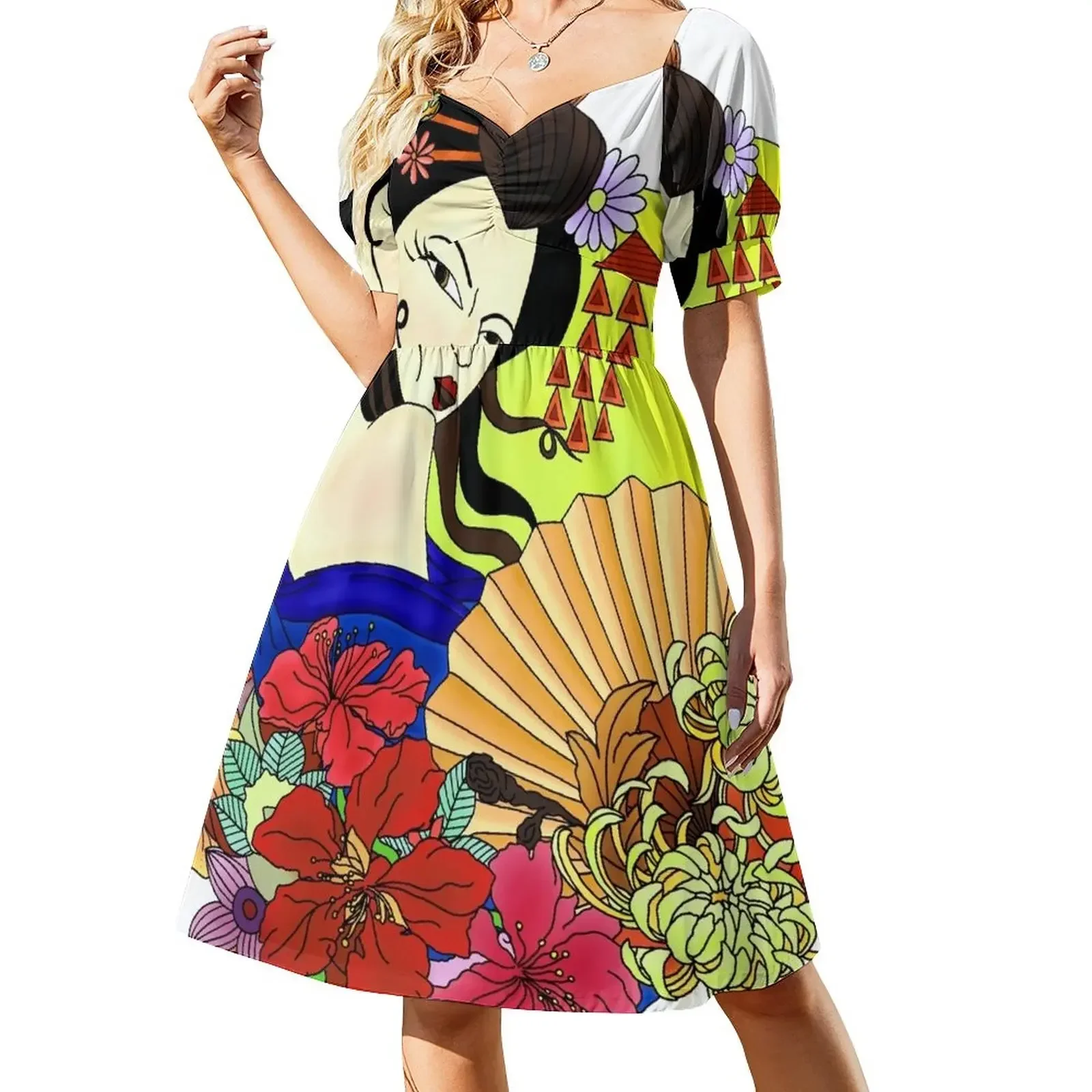 The Geisha Short-Sleeved Dress birthday dresses for women women's luxury party dress
The Geisha Short-Sleeved Dress birthday dresses for women women's luxury party dress