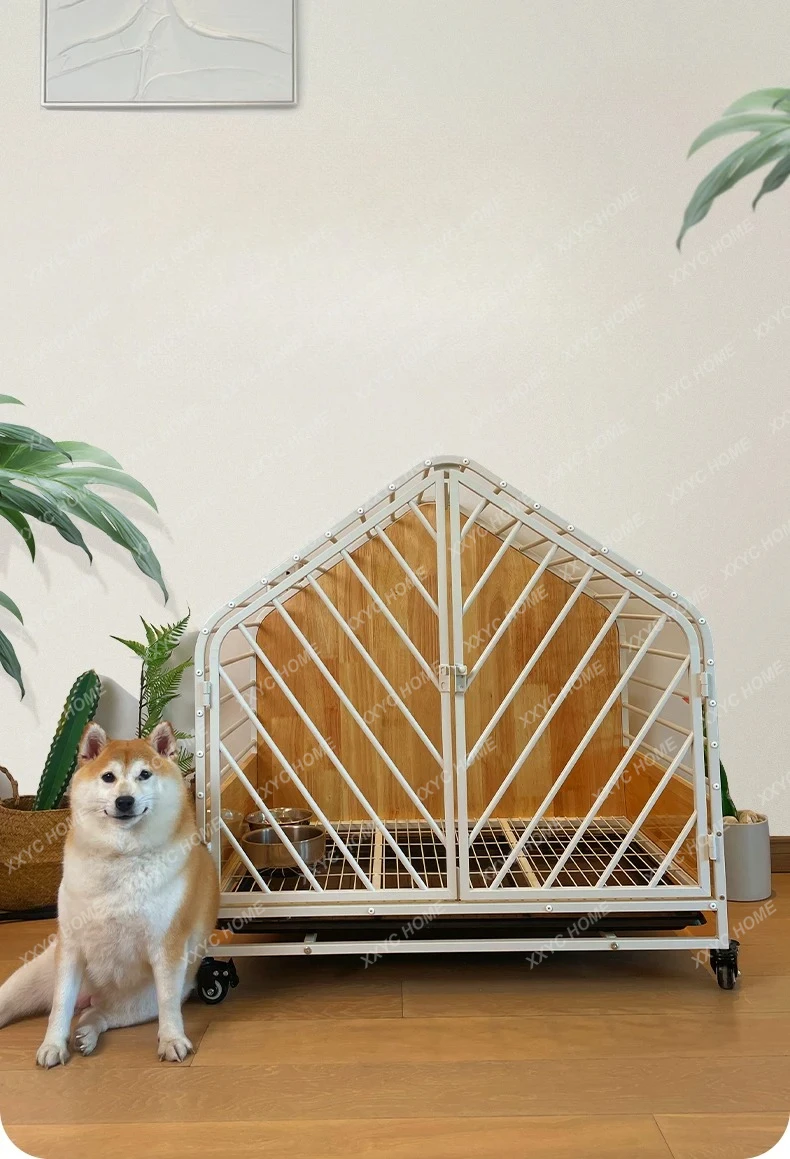 High-end dog cage Shiba Inu with toilet separation household small large house solid wood nest one room and one living room
High-end dog cage Shiba Inu with toilet separation household small large house solid wood nest one room and one living room