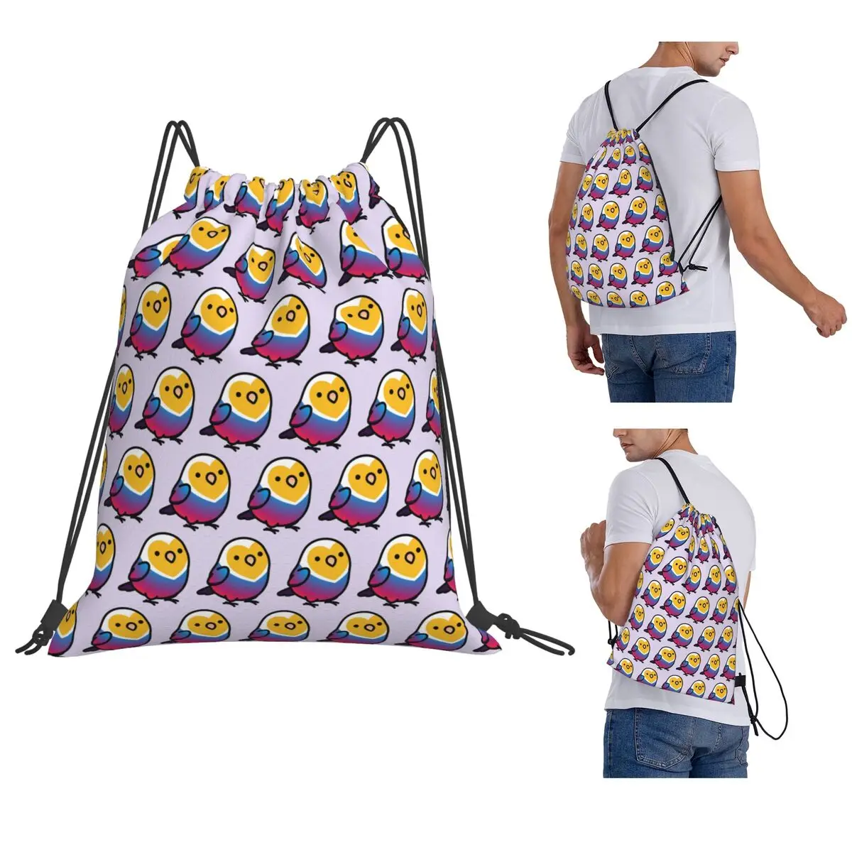 Polyamorous Pride Lovebird (Updated) Backpacks Casual Drawstring Bags Sports Bag Book Bags for Man Woman Students
Polyamorous Pride Lovebird (Updated) Backpacks Casual Drawstring Bags Sports Bag Book Bags for Man Woman Students