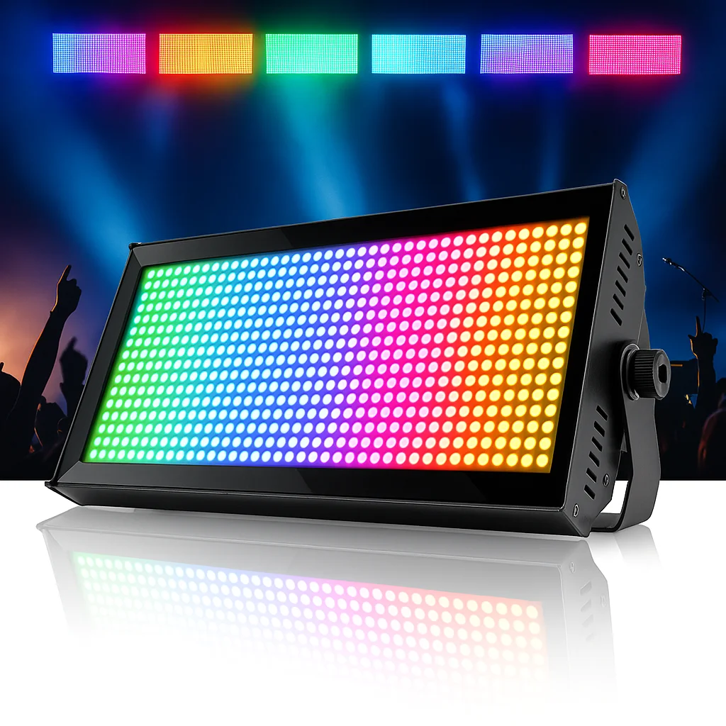 200W RGB LED Strobe Light 3-in-1 Color Mixing, Dynamic Flash Effects for DJ Stage, Disco, Weddings & Events
200W RGB LED Strobe Light 3-in-1 Color Mixing, Dynamic Flash Effects for DJ Stage, Disco, Weddings & Events