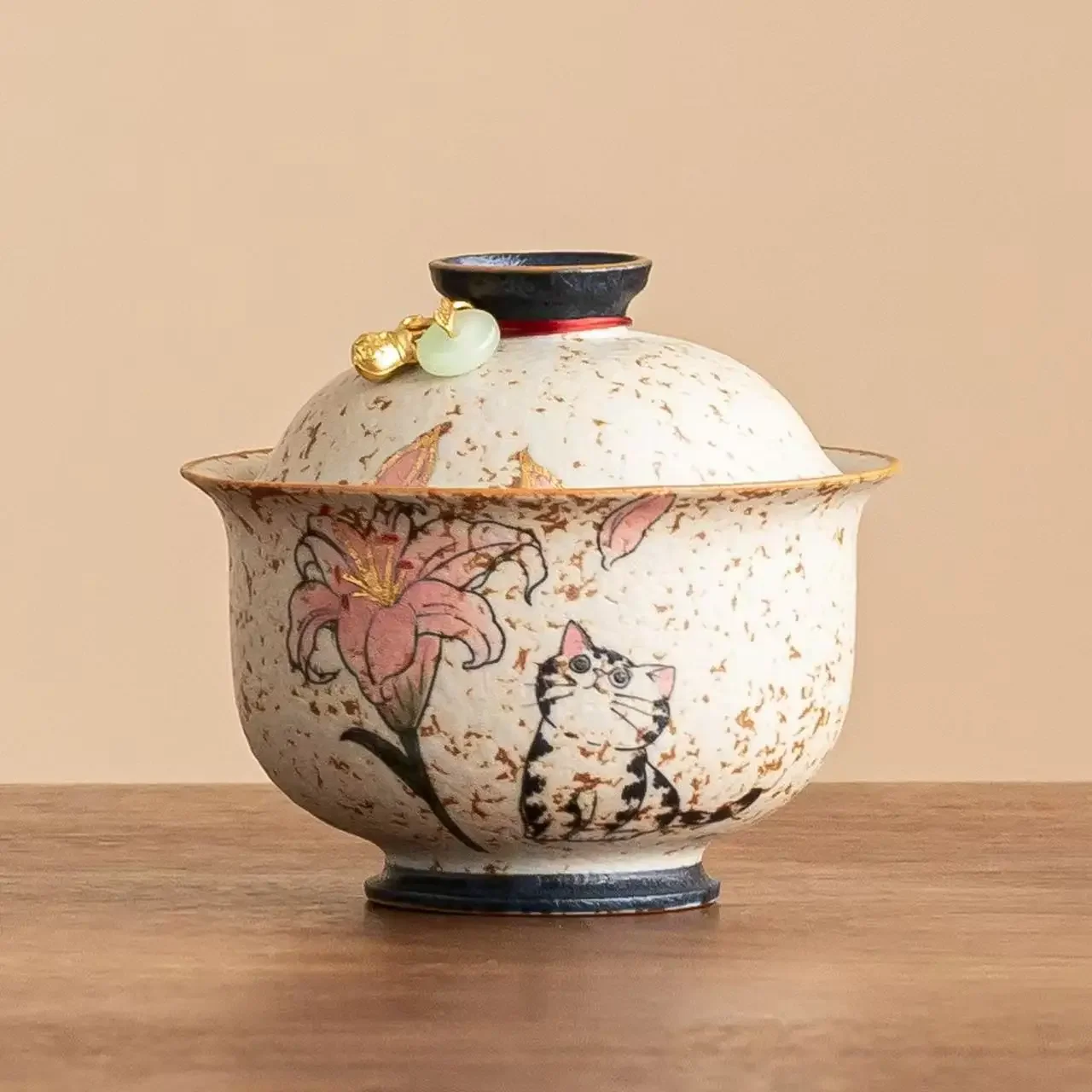 100ML Blue and White Flint Red Round Cover Bowl Lily Cute Cat with Cover Tea Bowl Tea Maker Gaiwan Ceramic Kung Fu Tea Set Gifts
100ML Blue and White Flint Red Round Cover Bowl Lily Cute Cat with Cover Tea Bowl Tea Maker Gaiwan Ceramic Kung Fu Tea Set Gifts