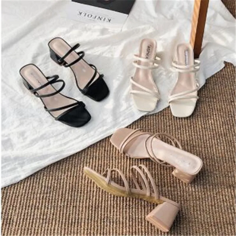 Women Sandals Ladies Square Heels Elegant Summer Slippers Outside Cross Tied Leather Female Slides 2023 Fashion Woman Sandals
Women Sandals Ladies Square Heels Elegant Summer Slippers Outside Cross Tied Leather Female Slides 2023 Fashion Woman Sandals