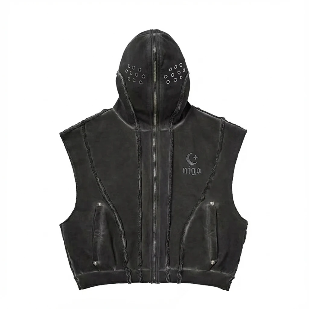 NIGO Men's Black Hooded Sleeveless Vest Autumn Winter Streetwear Casual Outings Edgy Daily Looks #NIGO9565Z
NIGO Men's Black Hooded Sleeveless Vest Autumn Winter Streetwear Casual Outings Edgy Daily Looks #NIGO9565Z