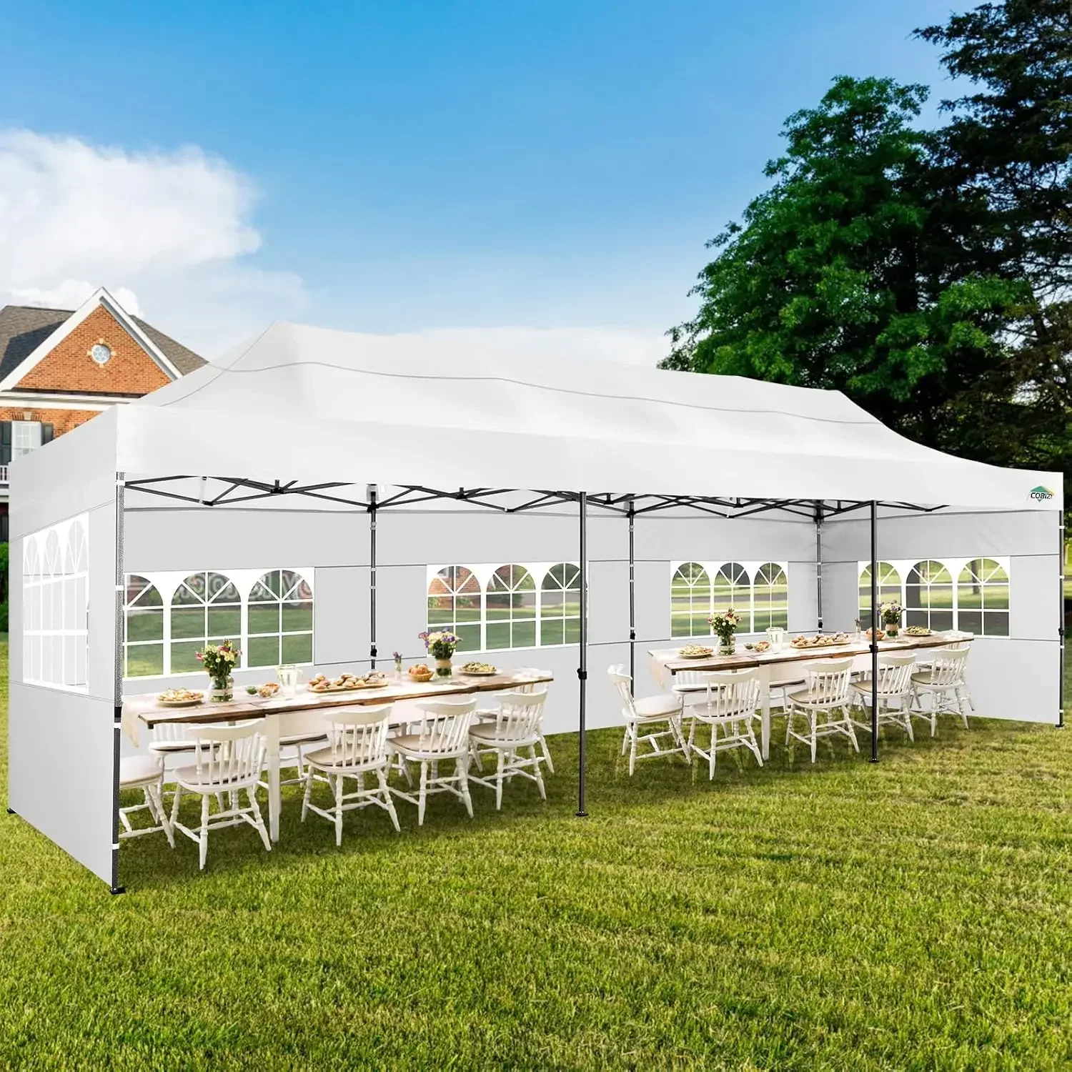 10x30 Pop up Canopy Tent 10x30 Canopy with Sidewalls, Foldable UPF 50+ Waterproof Commercial Easy up Canopy with Roller Bag
10x30 Pop up Canopy Tent 10x30 Canopy with Sidewalls, Foldable UPF 50+ Waterproof Commercial Easy up Canopy with Roller Bag