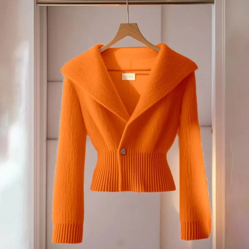 Women's Solid High-End Exquisite With The Apartment In V Soft Orange Sweater Autumn Winter New Y2k Fashion Wool Mesh Wool Ball
Women's Solid High-End Exquisite With The Apartment In V Soft Orange Sweater Autumn Winter New Y2k Fashion Wool Mesh Wool Ball