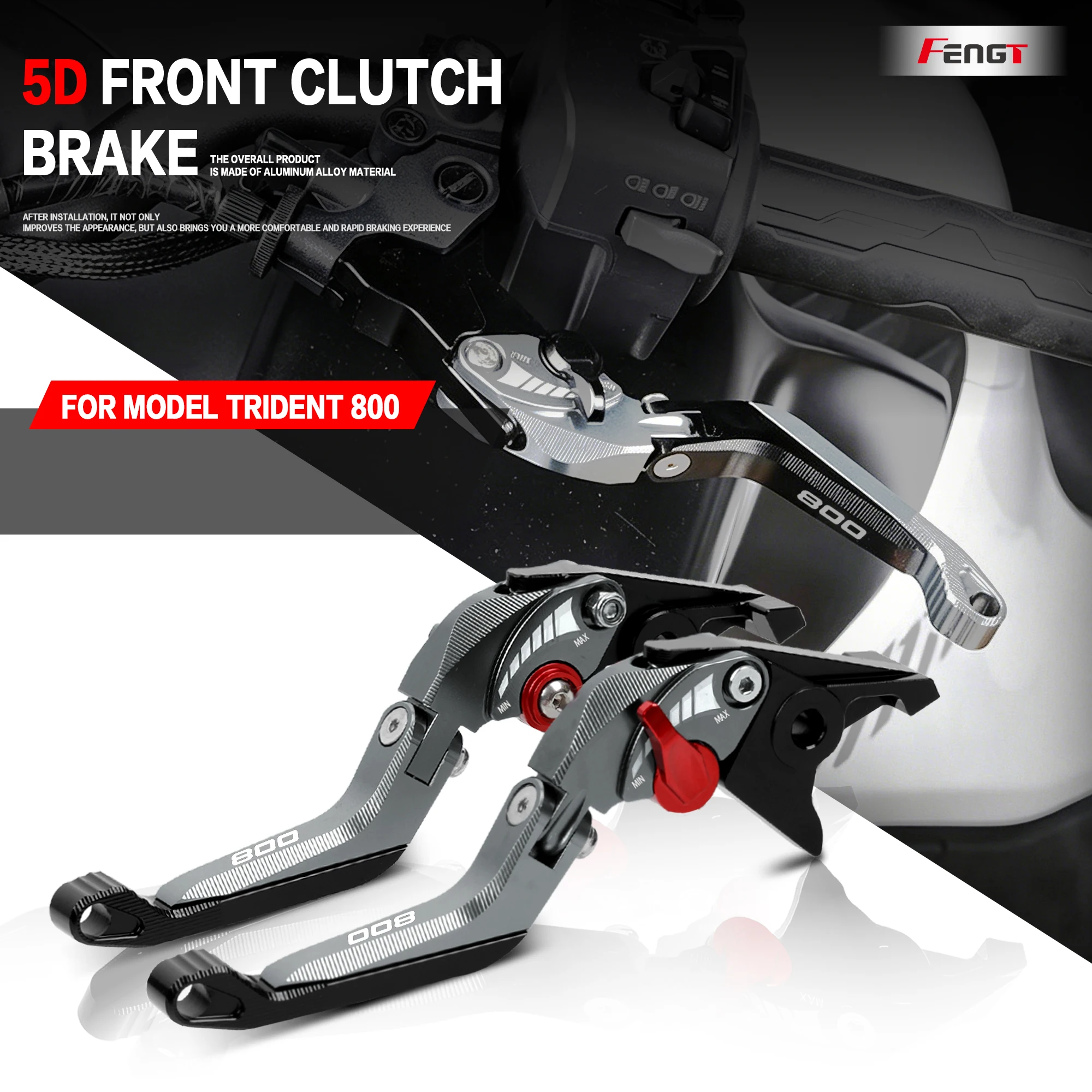 NEW 5D BRAKE LEVER FOR Triumph Trident800 2026 Motorcycle Aluminum Foldable Extending Brakes Clutch Levers Trident 800
NEW 5D BRAKE LEVER FOR Triumph Trident800 2026 Motorcycle Aluminum Foldable Extending Brakes Clutch Levers Trident 800