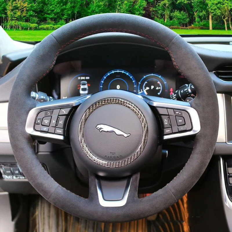 Premium Hand Stitched Suede Steering Wheel Cover for Jaguar XFL XE XJL F-PACE XKR Non-Slip Comfortable Anti-Slip Wrap Protector
Premium Hand Stitched Suede Steering Wheel Cover for Jaguar XFL XE XJL F-PACE XKR Non-Slip Comfortable Anti-Slip Wrap Protector