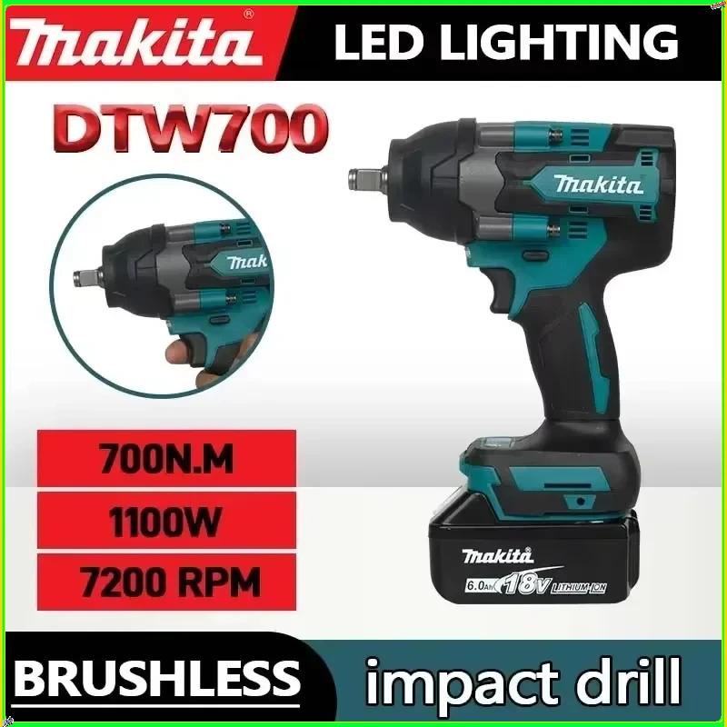 Makita Brushless DTW700 Electric Impact Wrench Cordless Electric Wrench 1/2 inch For Makita Battery Screwdriver Power Tools
Makita Brushless DTW700 Electric Impact Wrench Cordless Electric Wrench 1/2 inch For Makita Battery Screwdriver Power Tools